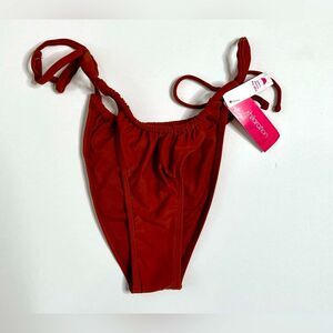 NWT Xhilaration Junior Girls Cheeky String Bikini Bottoms Size M Rust #242